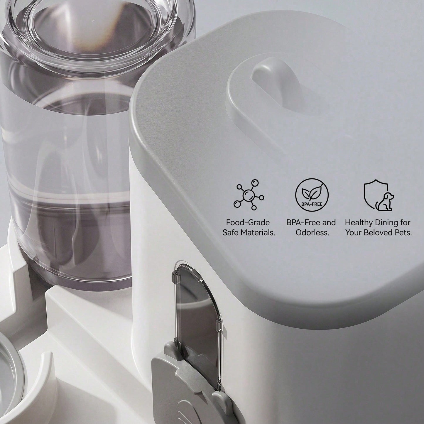 Gravity Cat Feeder & Water Dispenser — Cute Cat-Shaped 2-in-1