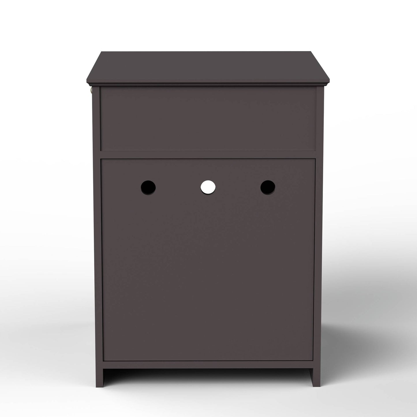 Wooden litter cabinet — ventilated back panel