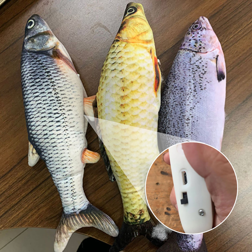Electric flopping fish cat toy