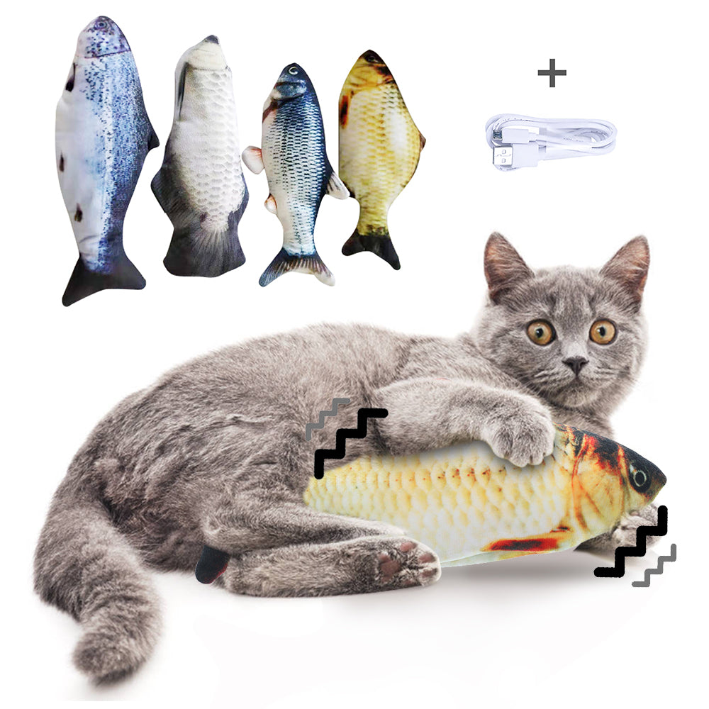 Electric Flopping Fish Cat Toy — Realistic Motion, USB Rechargeable