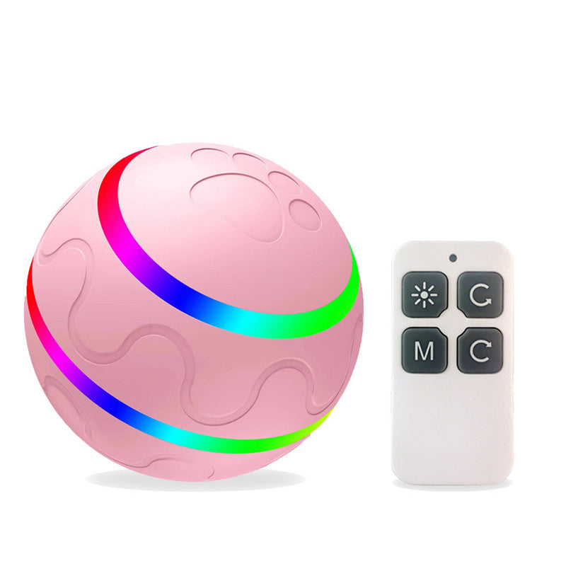 Self-rotating cat ball with remote