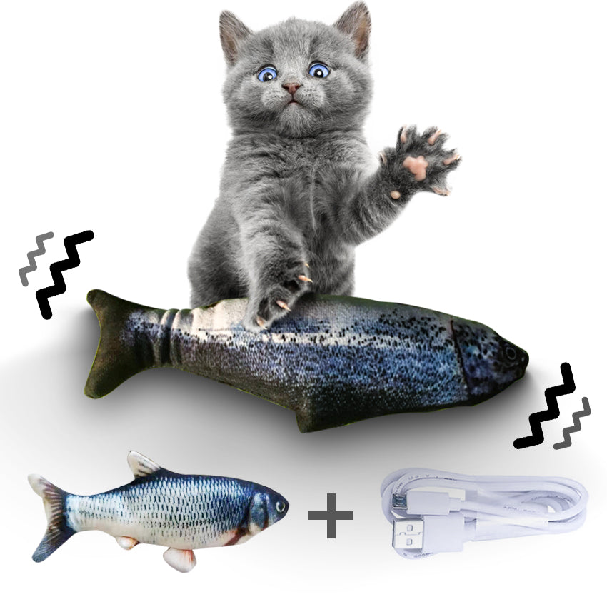 Electric Flopping Fish Cat Toy — Realistic Motion, USB Rechargeable