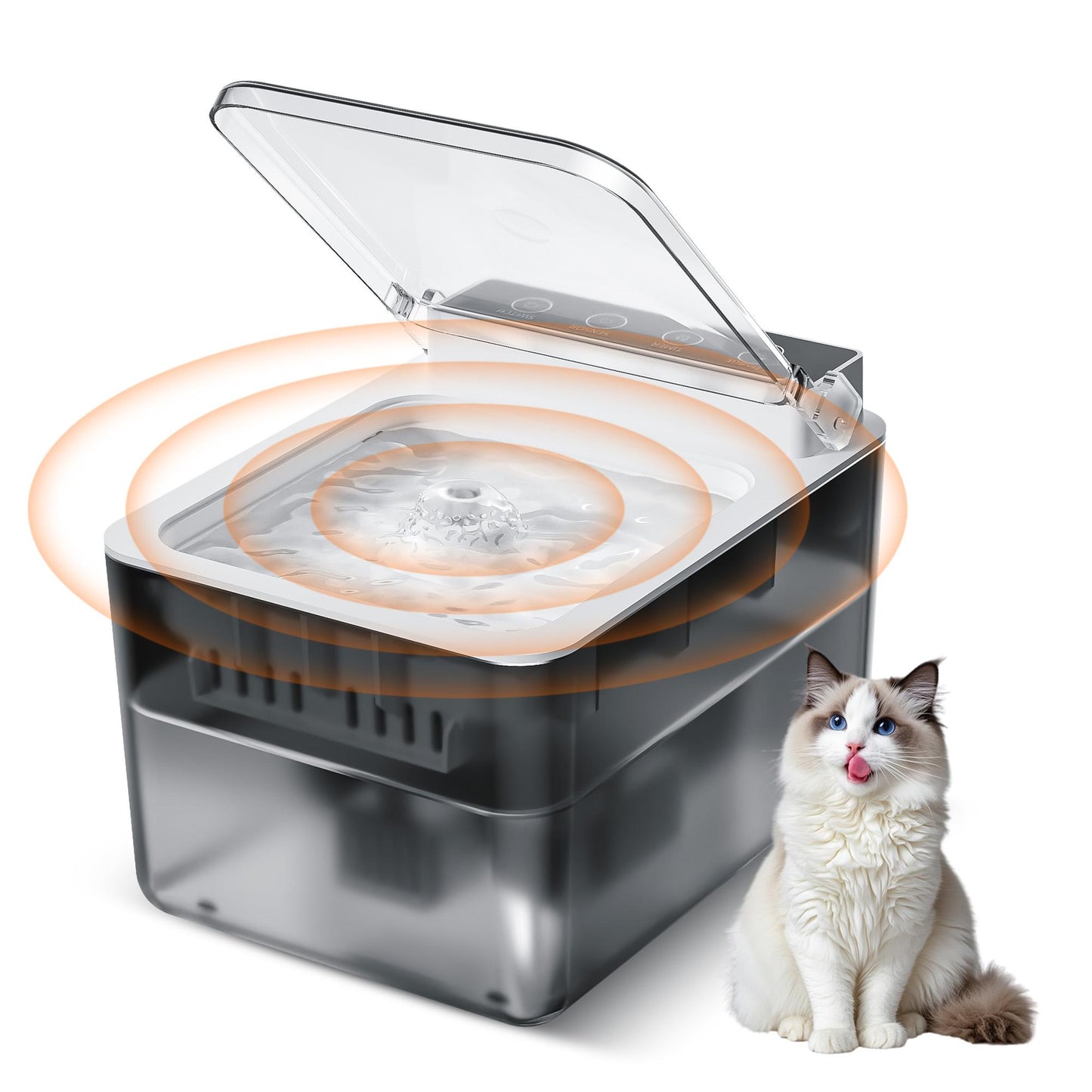 Stainless steel cat water fountain