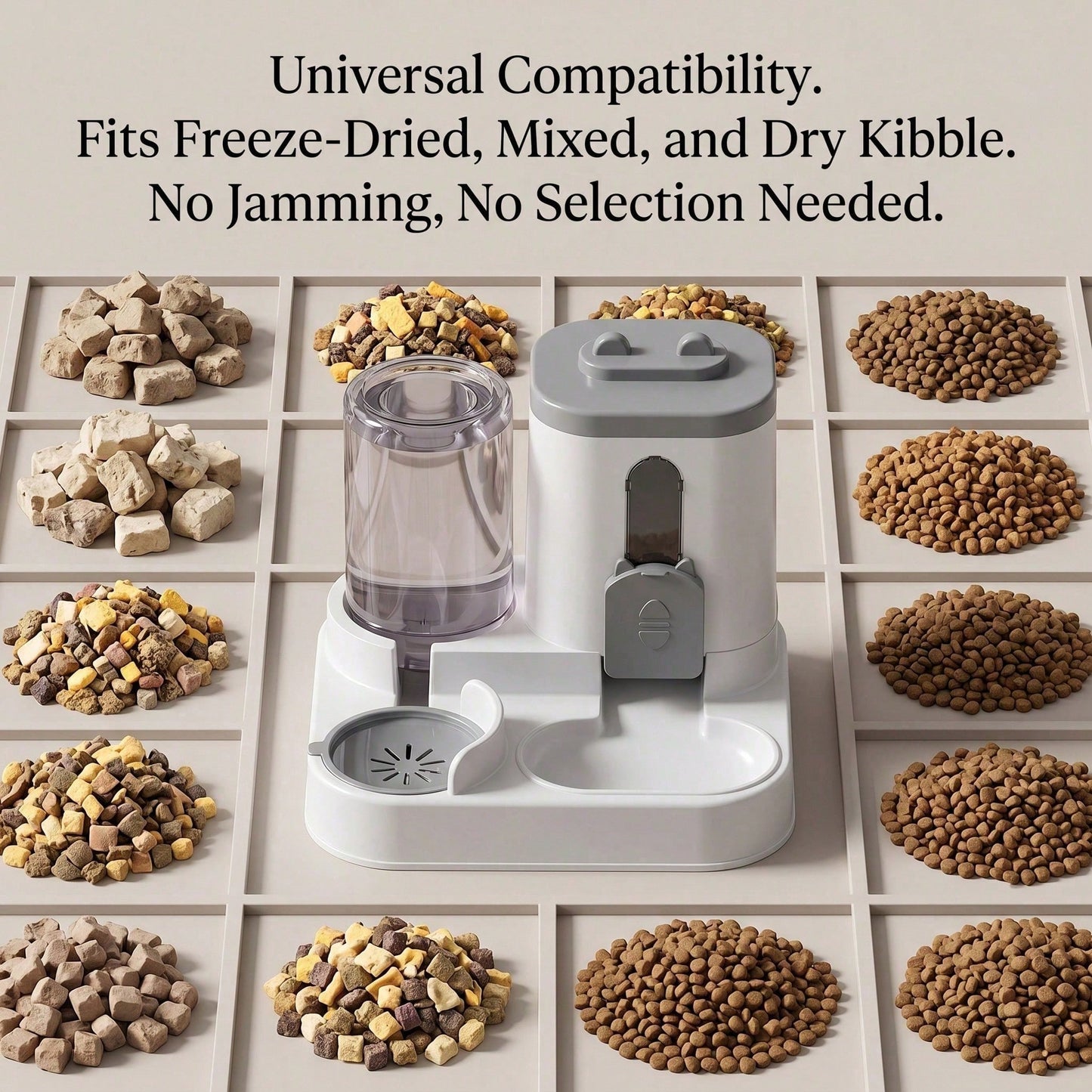 Gravity Cat Feeder & Water Dispenser — Cute Cat-Shaped 2-in-1