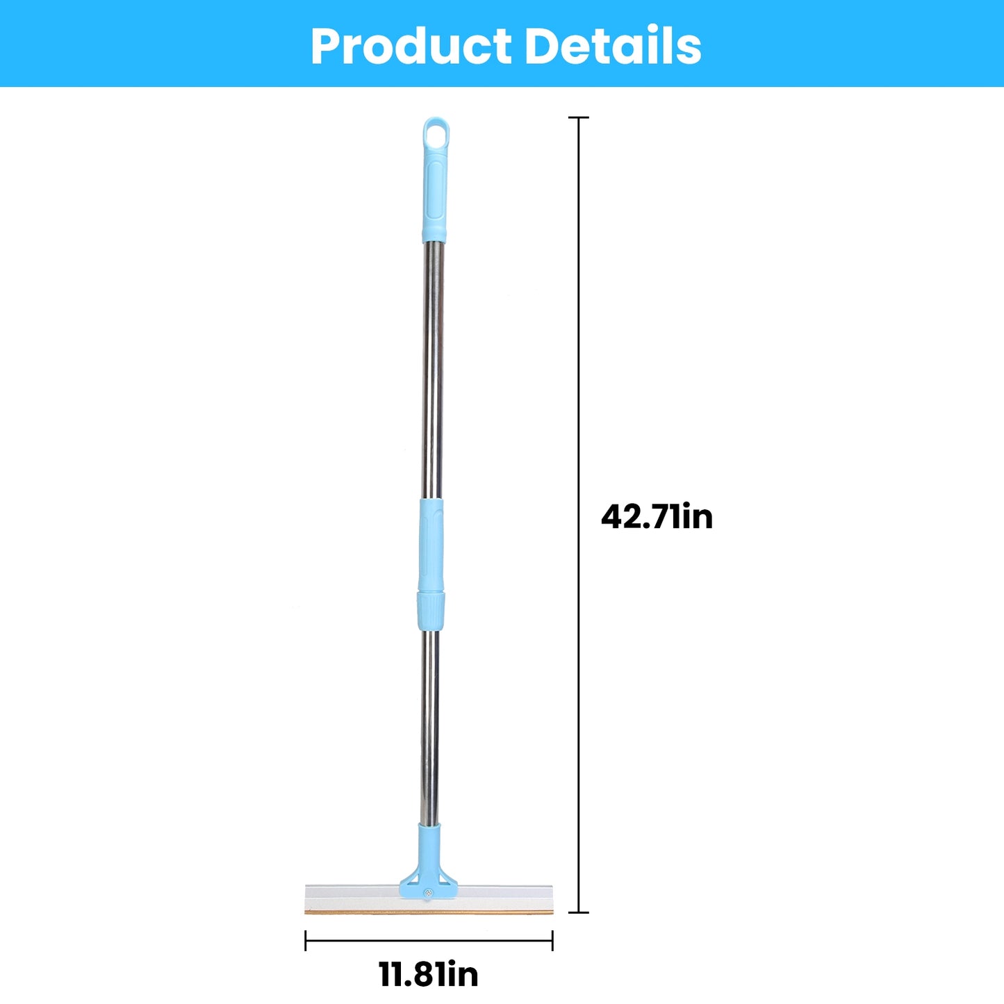 Telescopic pet hair rake with extendable handle
