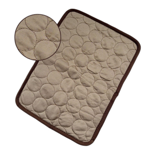 Ice silk cooling mat — brown