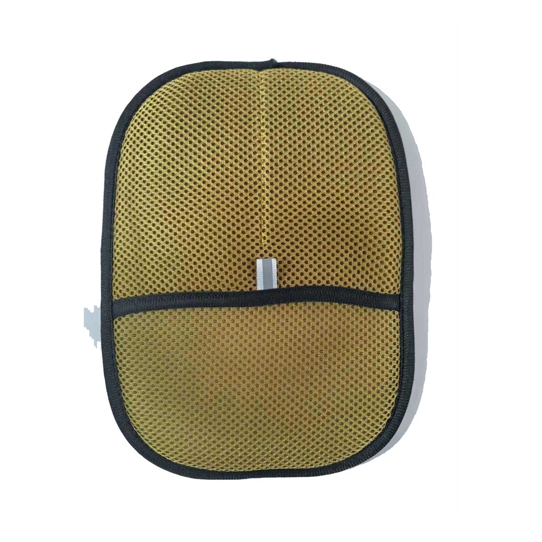 Deshedding grooming glove — yellow