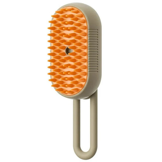 Steam grooming brush — silicone bristle detail